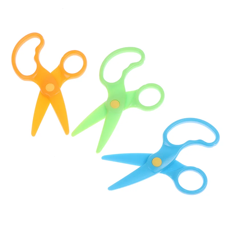 

1 PC Children's Scissors Plastic Safety Cartoon Scissors Baby Art Paper Cutting Children's Education Art Scissors Crafts