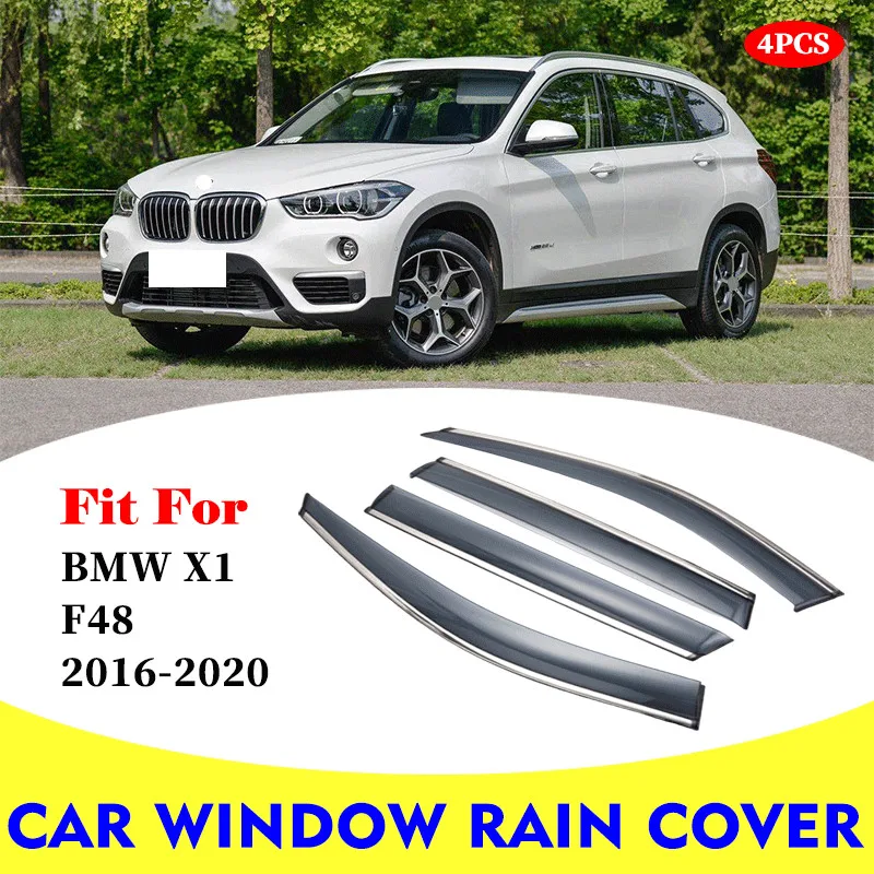 For BMW X1 F48 window visor car rain shield deflectors awning trim cover exterior car-styling accessories parts 2016-2020