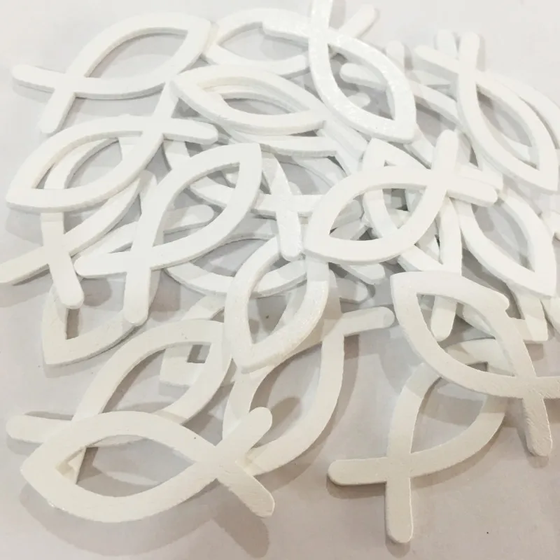 

18PCS Unfinished Wood Fish Cutout Shapes Wood DIY To Decorate Wedding Decor