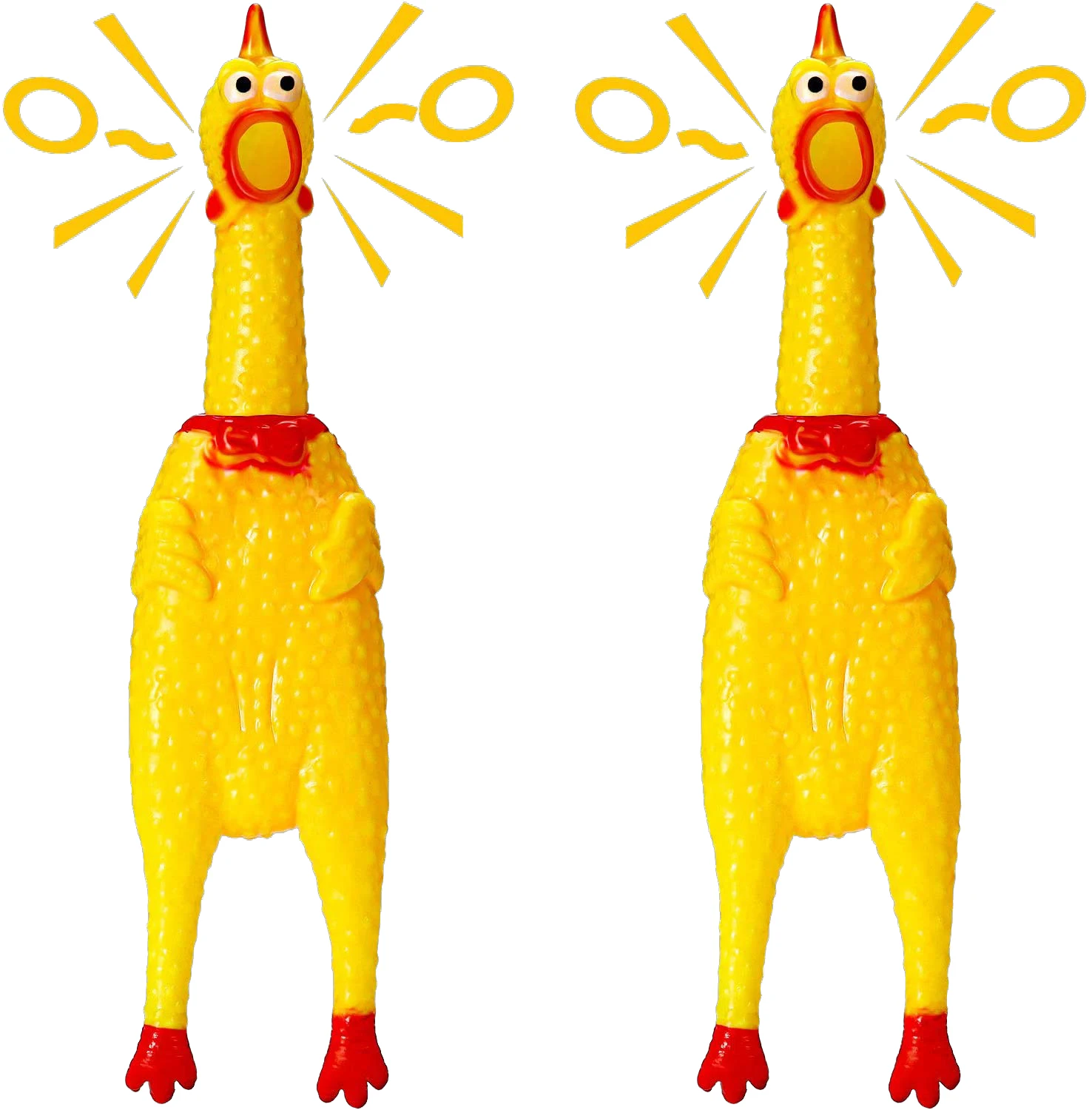 Dog toy yellow screaming rubber chicken interactive pet squeak chewing toy puppies cleaning teeth dog pet supplies