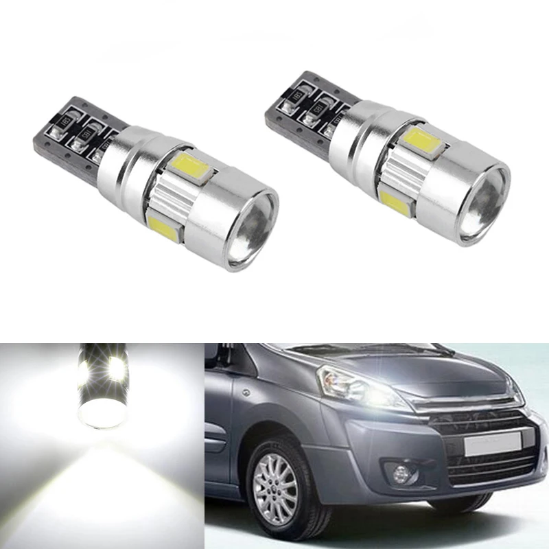 2x T10 W5W 5630smd светодиодный габасветильник с объективом проектора для Citroen C4 C5 C3 Grand