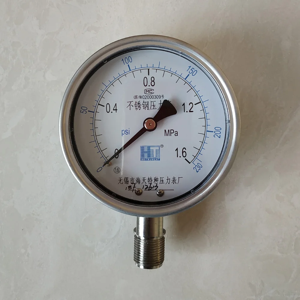 Манометр из нержавеющей стали 100 мм (4 0 дюйма) манометр | Инструменты