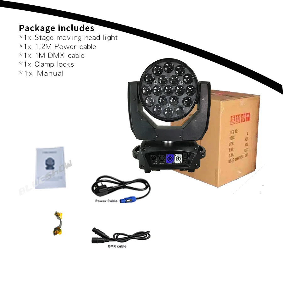 Сценический прожектор Dmx512 светодиодный 19 CTO AURA 3 19x15 Вт | Лампы и освещение