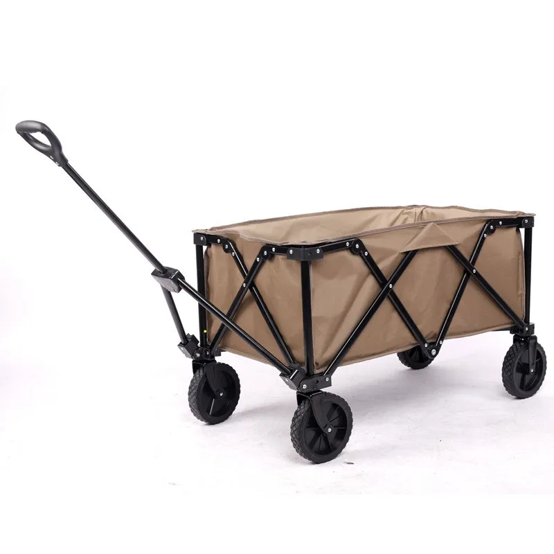 Outdoor Folding Cart Grocery Trolley Portable Small Cart Picnic Camping Trolley