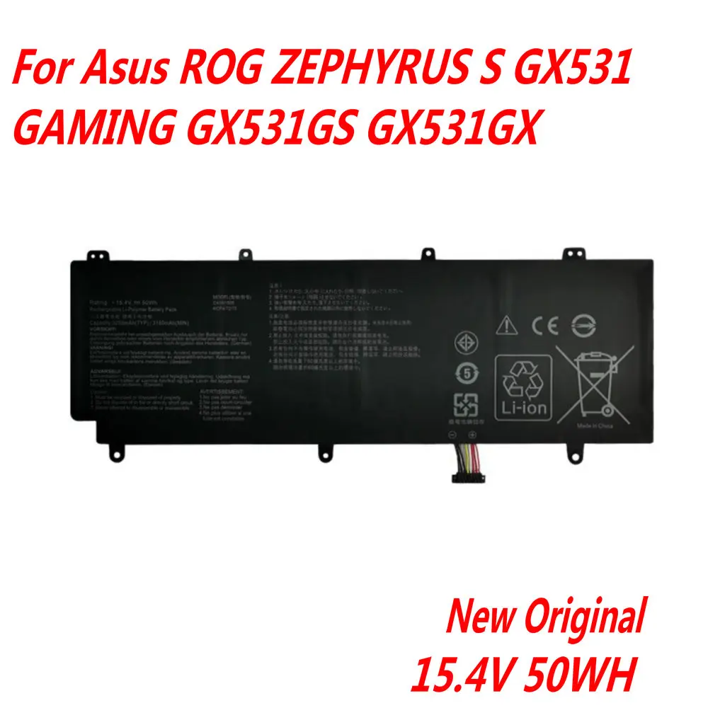 NEW 15.4V 50WH C41N1805 Laptop Battery For Asus ROG ZEPHYRUS S GX531 GAMING GX531GS GX531GX 0B200-03590000