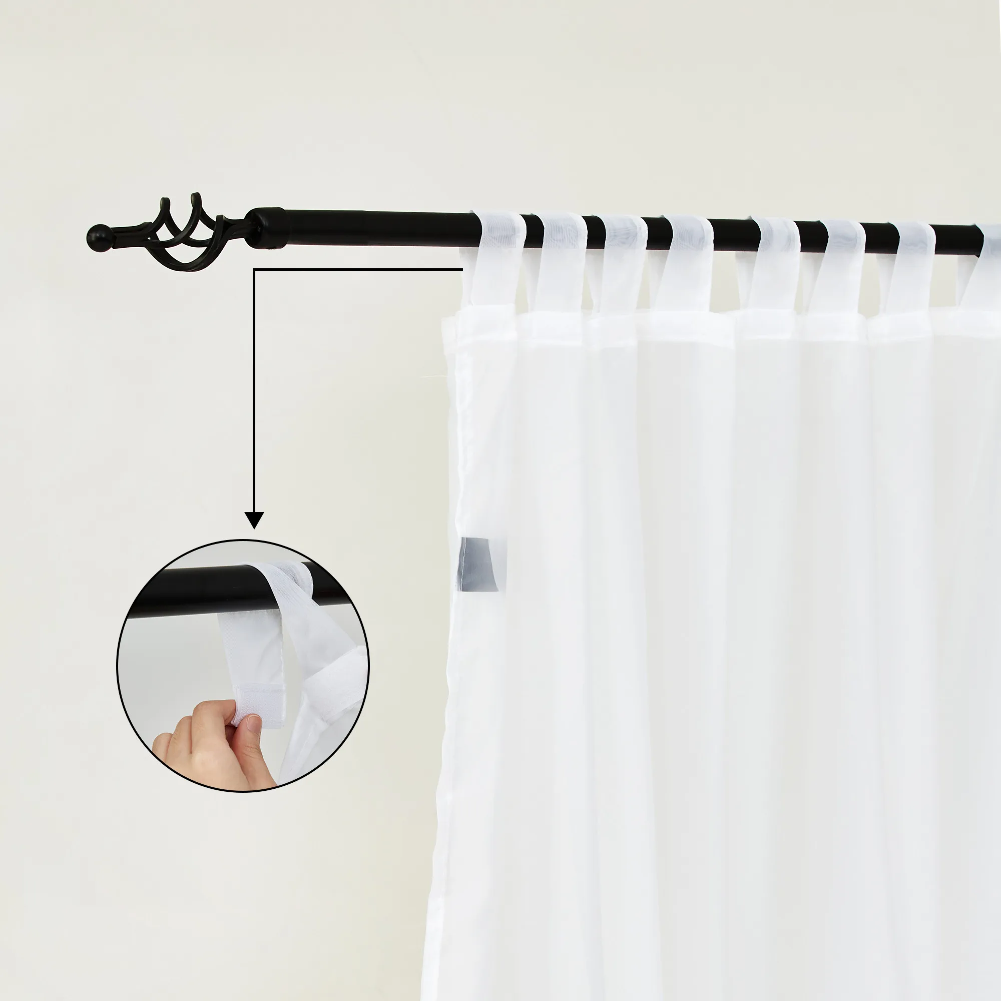 

Съемная наружная занавеска с липкой столешницей, белая прозрачная занавеска для патио-беседки Cabana, Легкая Вуаль и воздушная панель для павильона, 1 шт.