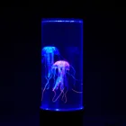 Светодиодный ная лампа из лавы и медузы, цветной ночсветильник для спальни, имитация медуз, освесветильник для аквариума, для дома, спальни, офиса, Декор