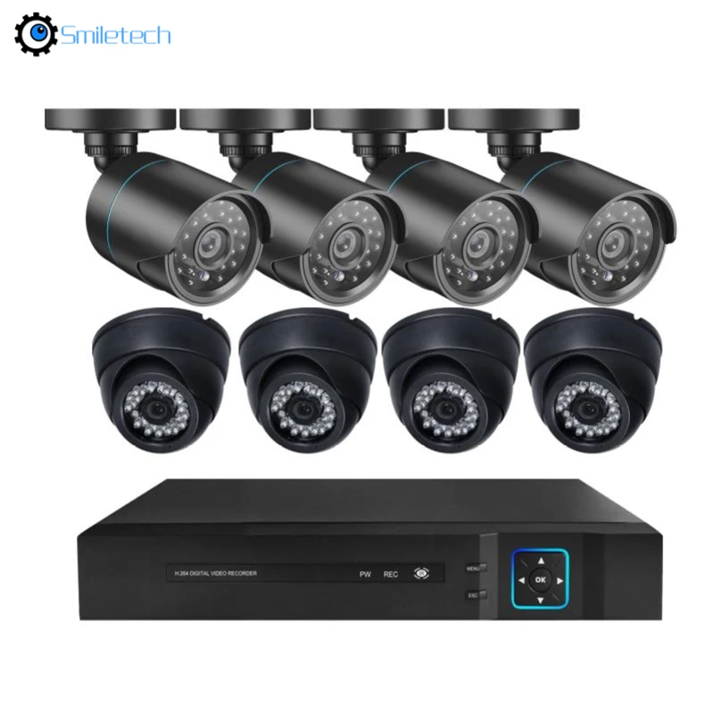 Комнатная Коаксиальная купольная ИК камера HD 1080P 4 в 1 AHD DVR kit для домашней