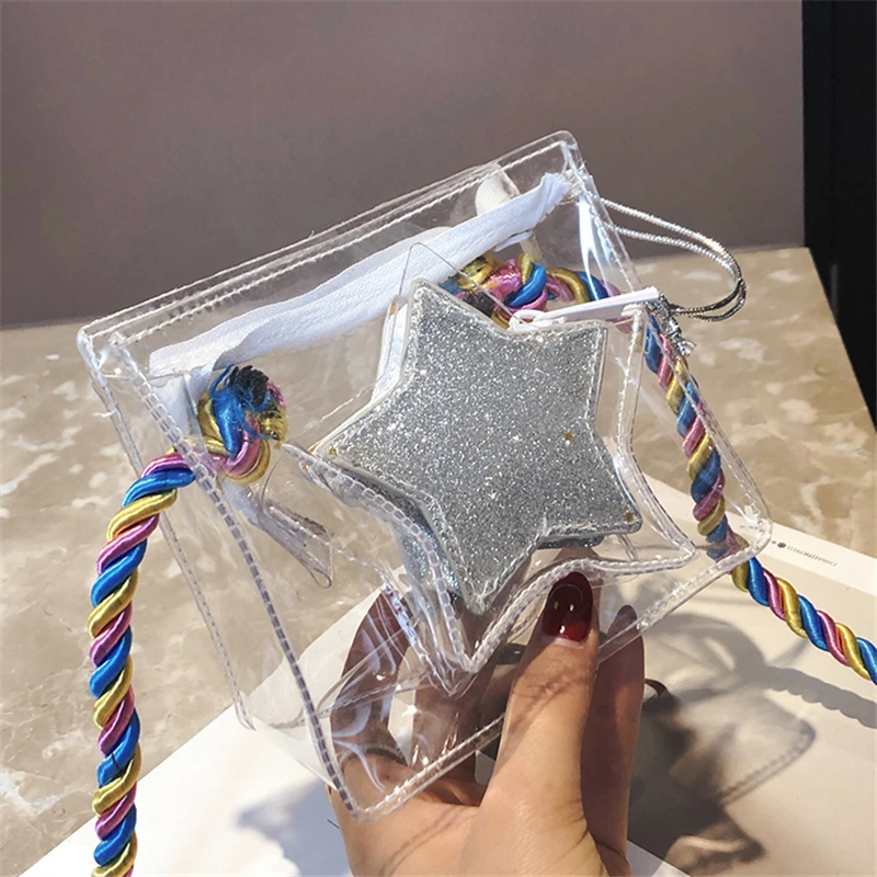 Мини Детская сумочка прозрачные детские сумки через плечо модные маленькие из
