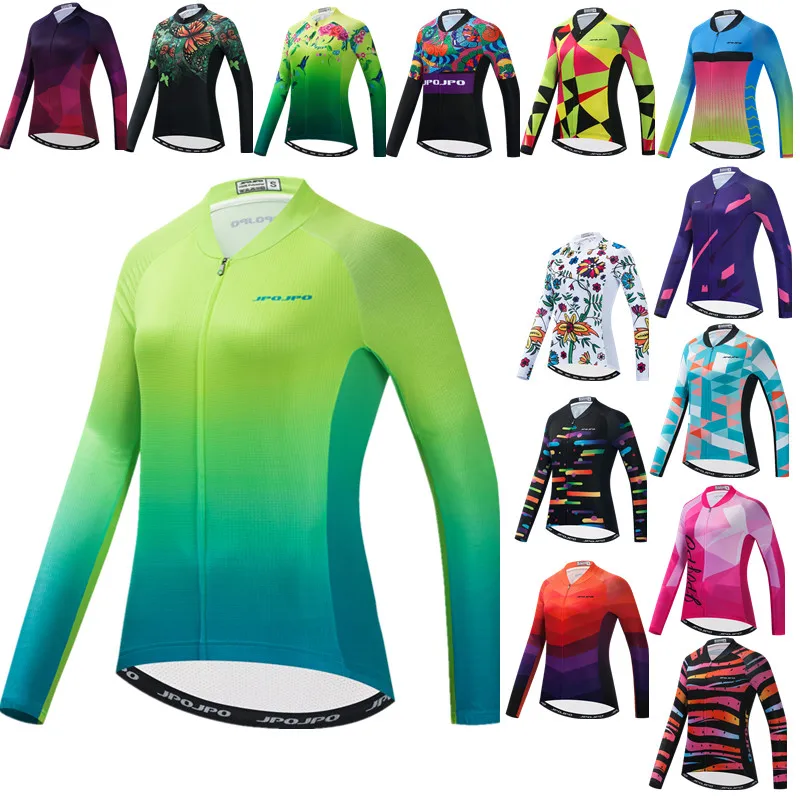

Autumn Women's Cycling Jersey Long Sleeve Mailloy Ciclismo Full Sleeve Bicycle Shirt Quick Dry Bike Jersey Tops Cycling Clothing