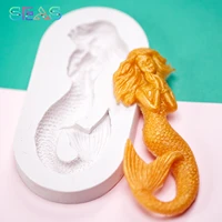 3d mermaid silicone mold pastry decorate mold cake baking molds biscuit maker pastry tools accessories kitchen tools