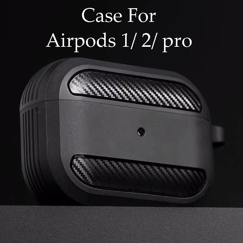 Чехол для Apple Airpods pro, чехол из углеродного волокна и ТПУ, аксессуары для наушников, беспроводной чехол с Bluetooth для Airpods 2, 3, чехол с крючком
