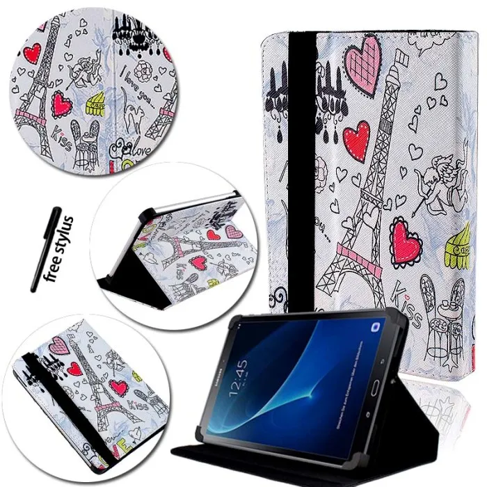 KK& LL для samsung Galaxy Tab 2 P5100/Tab 3 P5200 GT-P5210/Tab 4 SM-T535 T533 T536 10,"-кожаный чехол-книжка для планшета - Цвет: Eiffel Tower