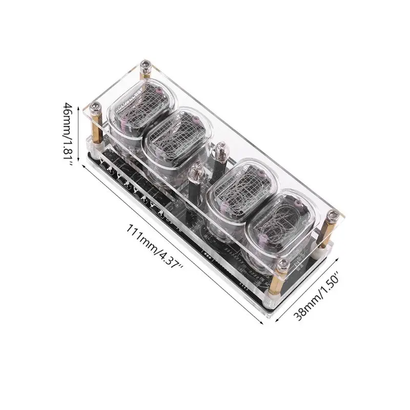 

IN-12 Glow Tube Clock 7Color RGB DS3231 IN12 Nixie Tube Clock Steampunk Decor wholesales