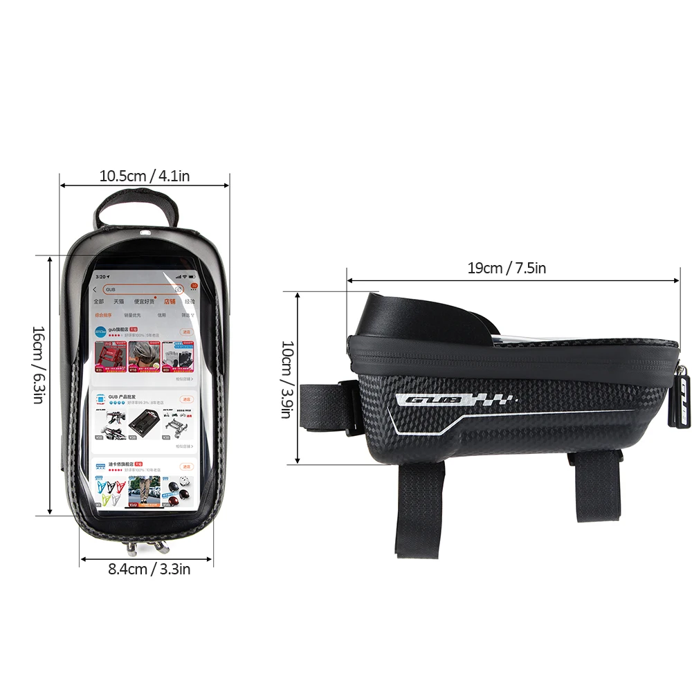 

Bicycle Bag Waterproof Touch Screen Cycling Bag Top Front Tube Frame MTB Road Bike Bag 6.6inch Phone Case Bike Accessories