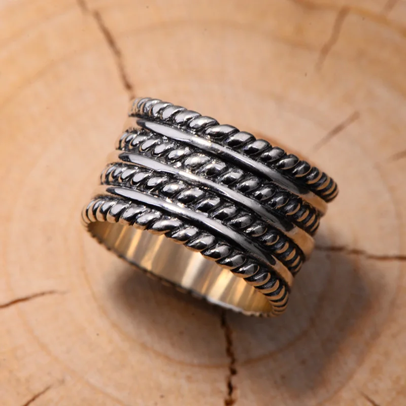 Женское винтажное серебряное кольцо с цирконом широкое кольцо|Кольца| |