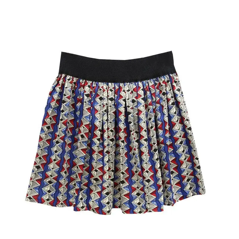 

Elastic waist skirt women's pleated skirt large high waist puff skirt Plaid umbrella skirt