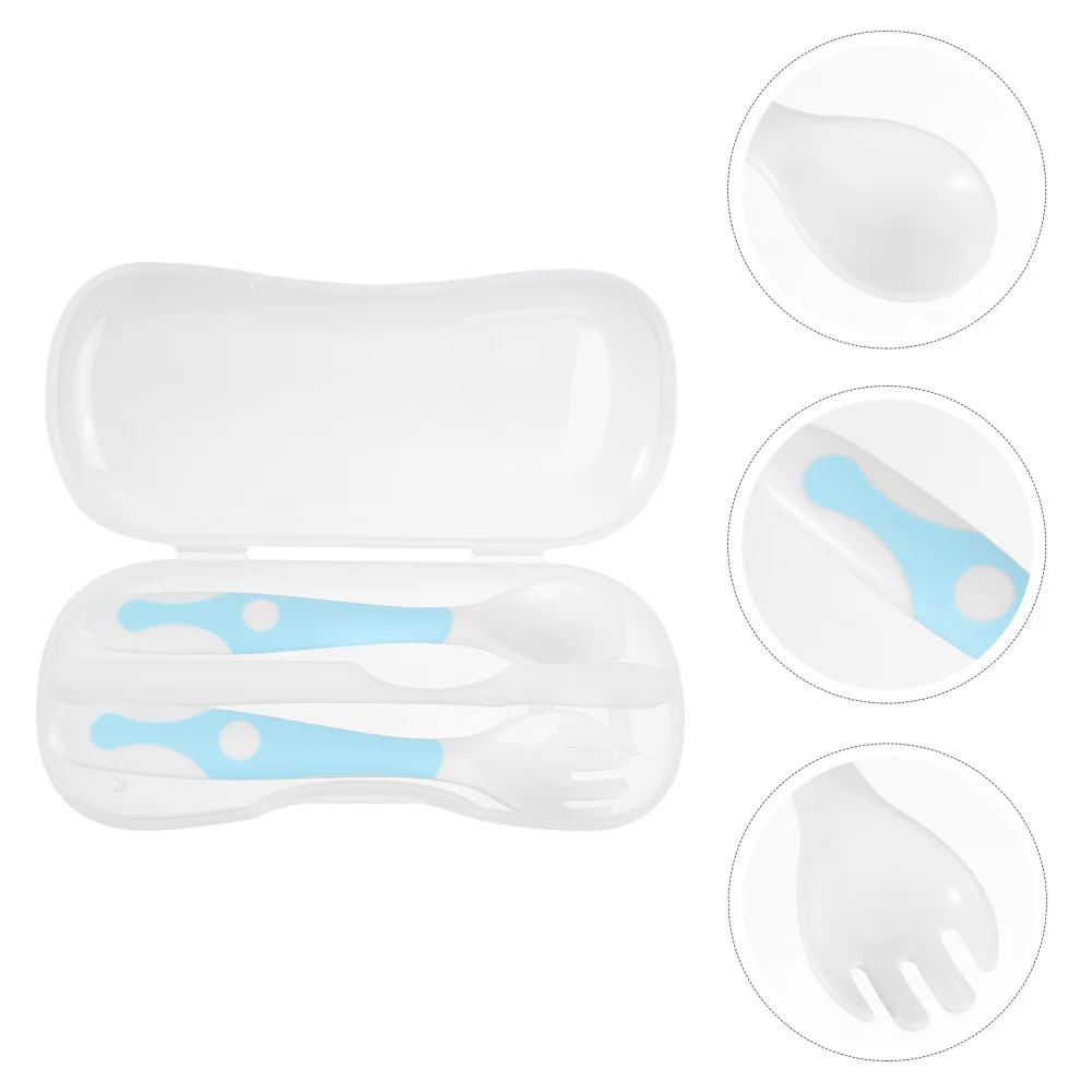 

1 set of Training Tableware Babies Learning Spoon Fork Toddler Eating Tools