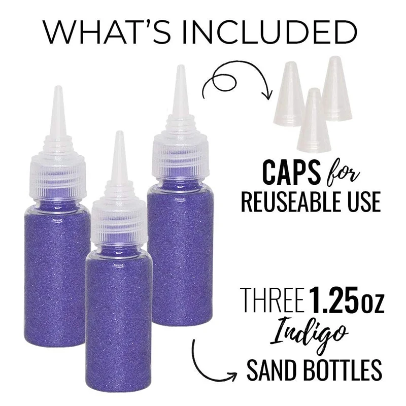 10pcs Assorted Colors DIY Bottle Color Sand Kit Craft/Terrarium Art Painting Drawing Toy for Kids - Blues | Дом и сад