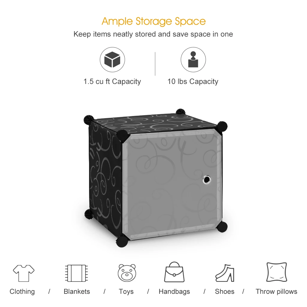 LANGRIA 12 Куб DIY Современные органайзеры для шкафа, пластиковые модульные многофункциональные шкафы с узором для хранения, спальни, гостиной