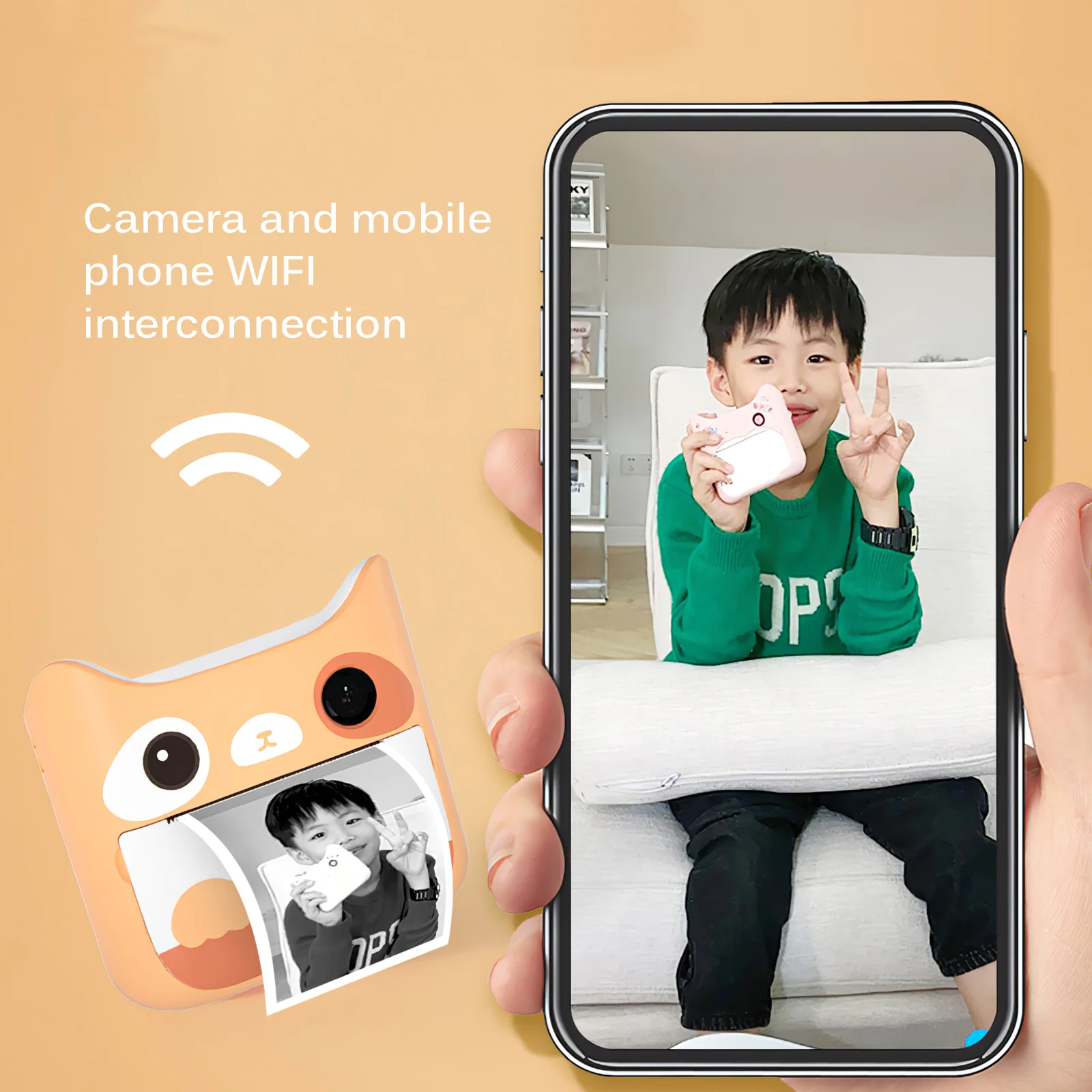 

High Definition Instant Camera Wi-Fi Connection Function Print Camera Wireless Digital Printing Camera Waterproof Kids Gift
