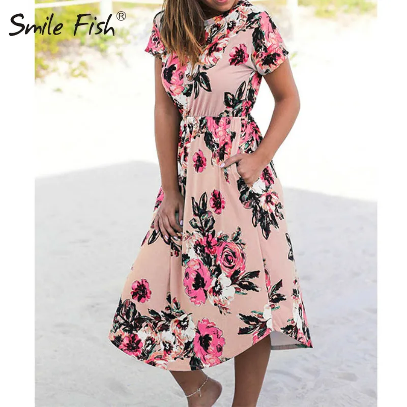 Летние цветочные прерия шик платье повседневное Femme цветок Boho печати Dreeses летняя