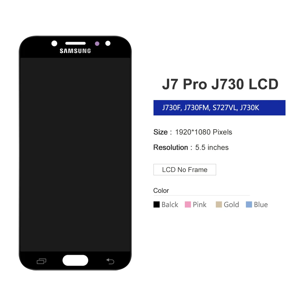 ЖК дисплей Super AMOLED для Samsung Galaxy J7 Pro 2017 J730 J730F дигитайзер сенсорный экран полная