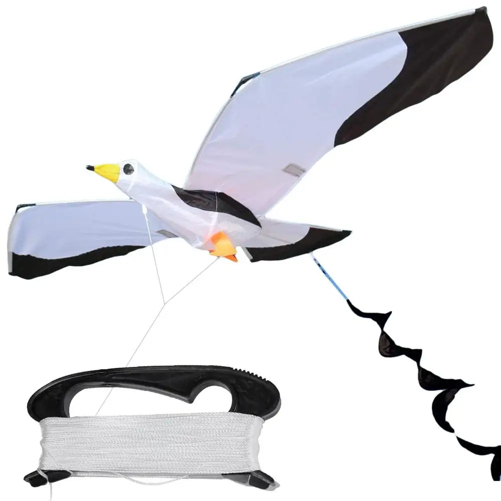 

Kids Lifelike 3D Seagull Kite Flying Game Outdoor Sport Fun Toy with 100m Line