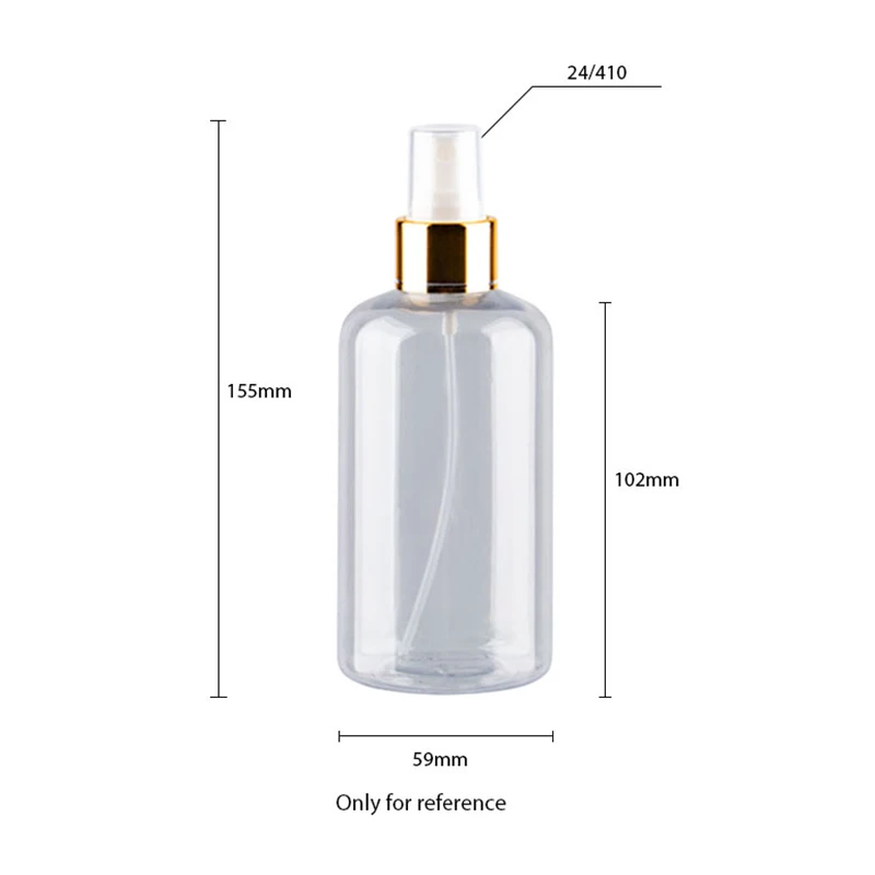 250ml X 12 Gold Aluminum Spray Pump Bottles Transparent Blue Brown Palstic Container For Liquid Soap Mist Sprayer Perfume Bottle | Красота и