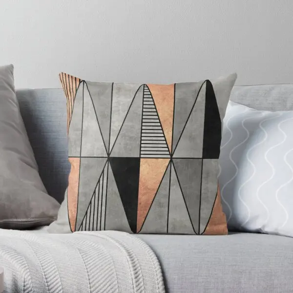 

Бетон и Медь треугольников мягкая декоративная наволочка для подушки с принтом Подушка Чехол поясничная подушка крышка подушки не входит в...