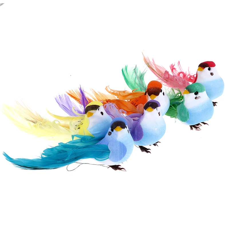 

1pcs Lawn Yard Garden Tree Decoration Artificial Foam Feather Bird Figurine Ornament Garden Decor