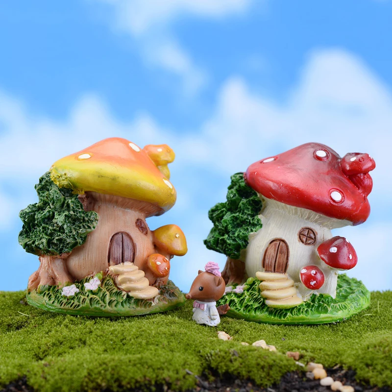 

Mini Mushroom Fairy Garden Miniature Accessories Terrarium Garden Ornament Miniature Plant Pots Fairy DIY Dollhouse Figurines