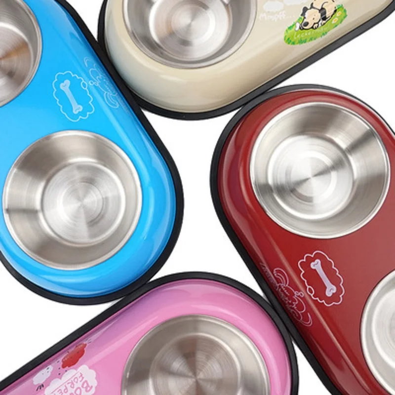 

Stainless Steel Pet Dog Cat Bowl Puppy Kitten Bowl Anti Slip Cats Puppy Travel Feeding Feeder Food and Water Dish Bowl Pet Bowls