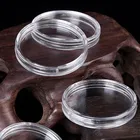 Контейнер для монет 100 шт. 23 мм, прозрачные круглые пластиковые чехлы, держатель для капсул, коробка для хранения и коллекций Подарочное украшение