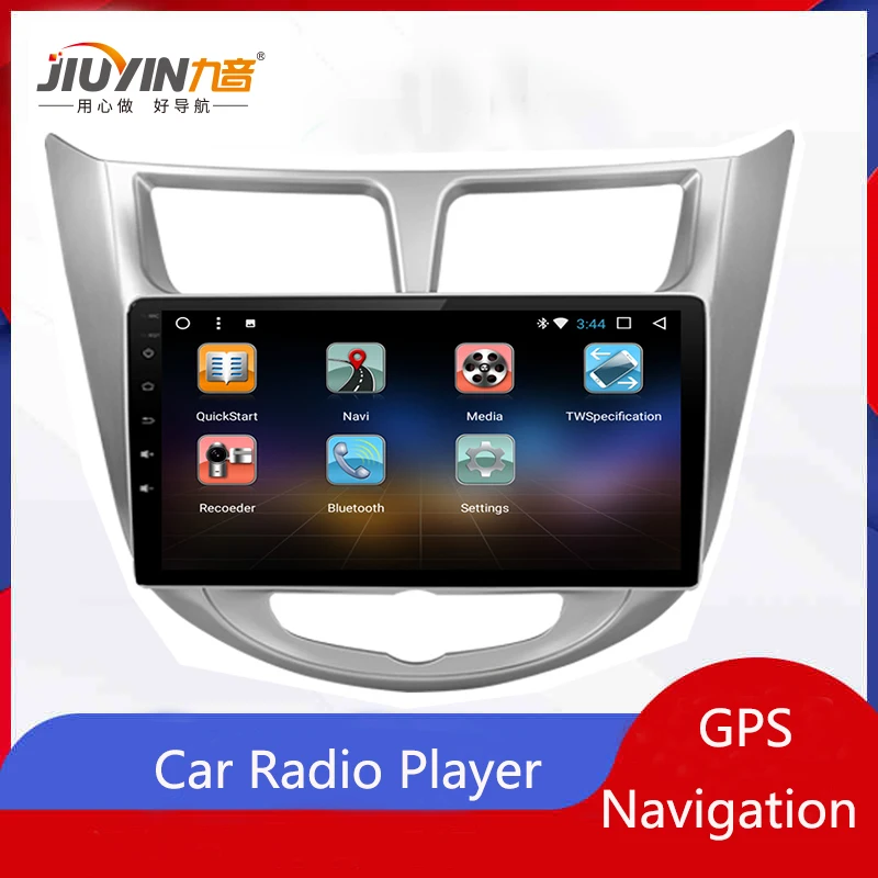 JIUYIN Android видео плеер навигация автомобиля радио мультимедиа gps для hyundai Verna Solaris