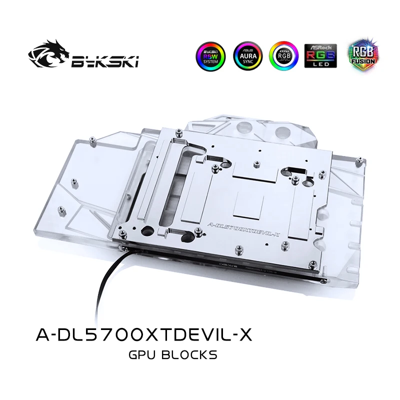 Радиатор водяного охлаждения GPU для VGA AMD RADEON RX5700 AURA SYNC A-RX5700 водный блок игровая