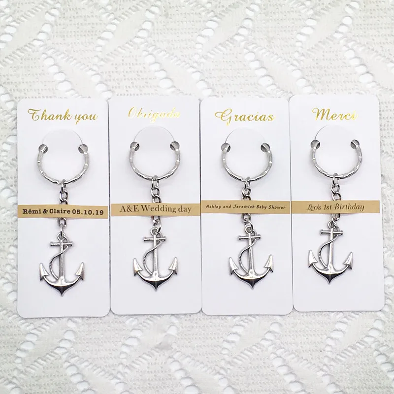 100 шт./партия брелоки с якорем на заказ