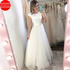 Платье Свадебное до пола с рукавами-крылышками и карманами