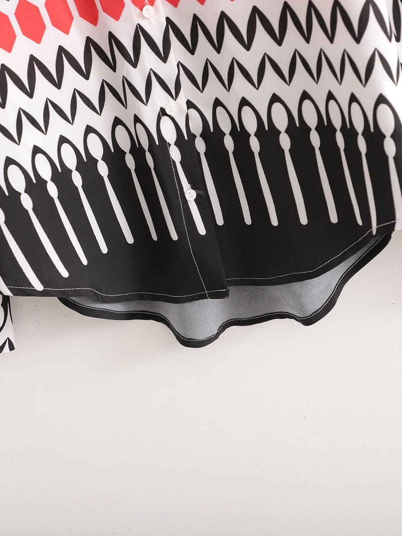 

Women's Leisure Style Floral Shirt Single Breasted Bow Shirt