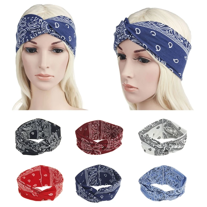 

2018 Fashion New Hot Women Bohemia Wide Stretch Headbands Headpiece Headwrap Girls Turban Bandage Head band 6 Colors 2018