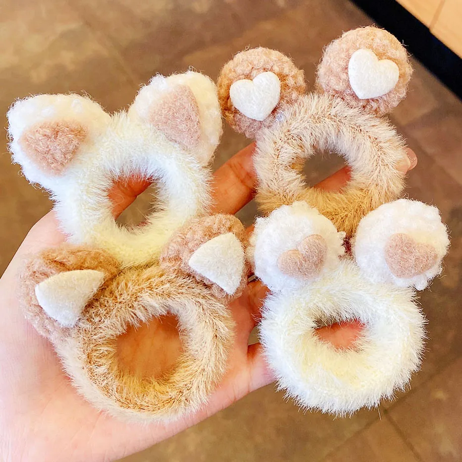 2 шт. милые оленьи кошачьи ушки шпильки для волос женщин и девушек зимние