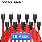 VOXLINK USB Type C кабель 10 шт. в упаковке для xiaomi redmi Huawei Быстрая зарядка USB Type C кабель для Samsung Galaxy S9 S8 Plus