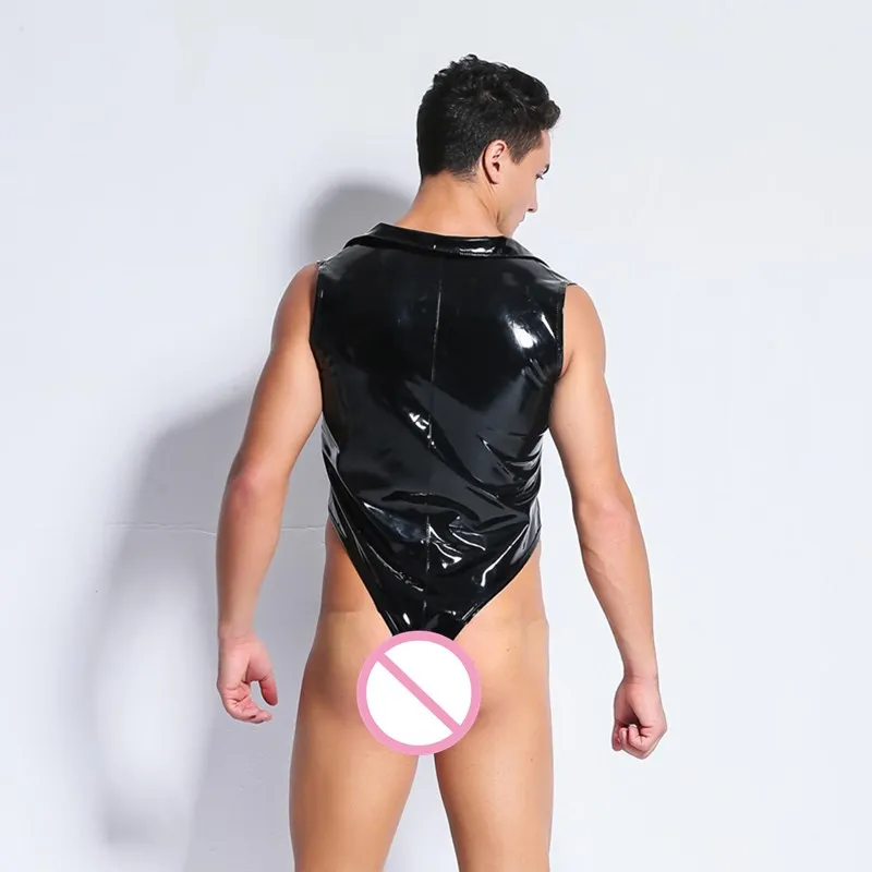 Мужской эротический костюм из латекса штаны для Сисси лакированная кожа фетиш