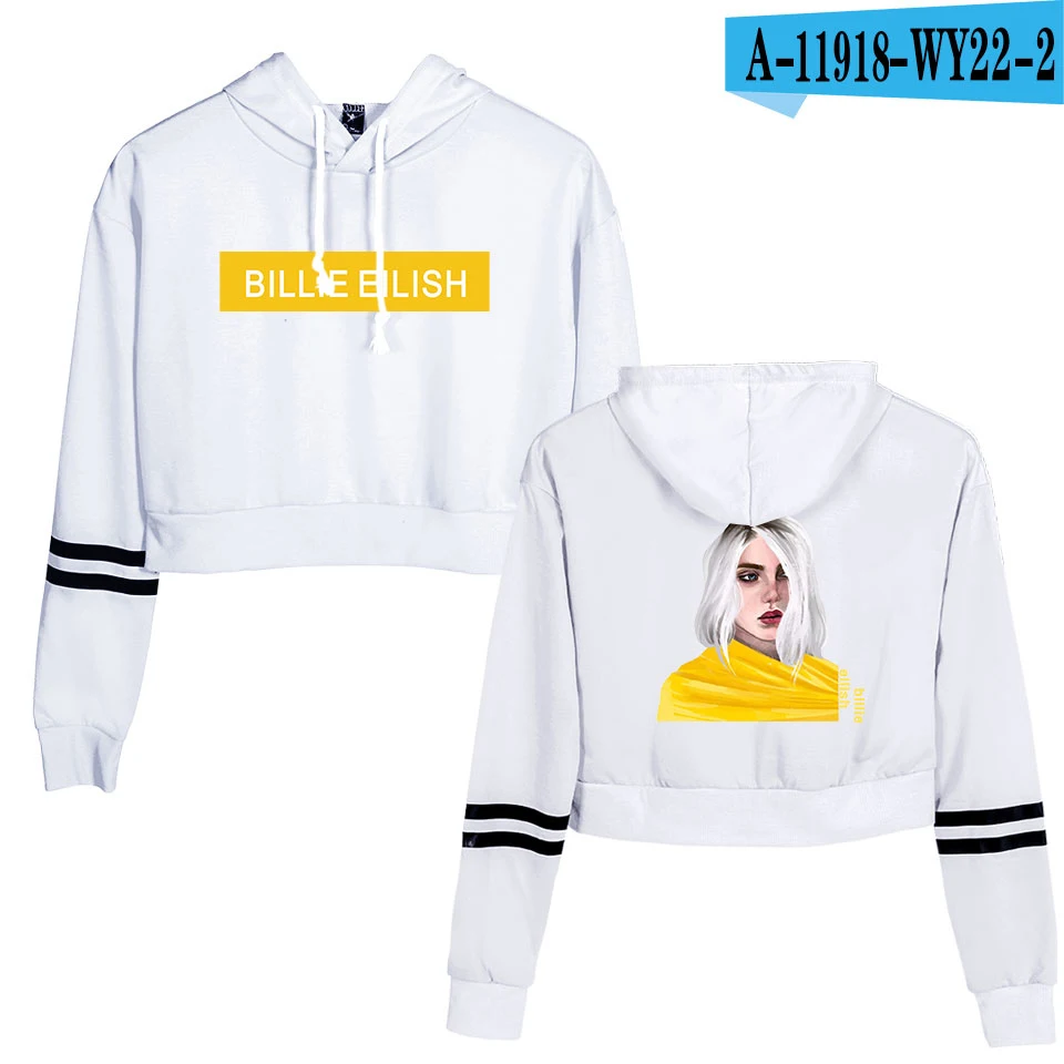 white Новое поступление, толстовки с капюшоном Billie Eilish для женщин, пикантные весенне-осенние хлопковые уличные толстовки Harajuku Billie Eilish для девочек - Цвет: white