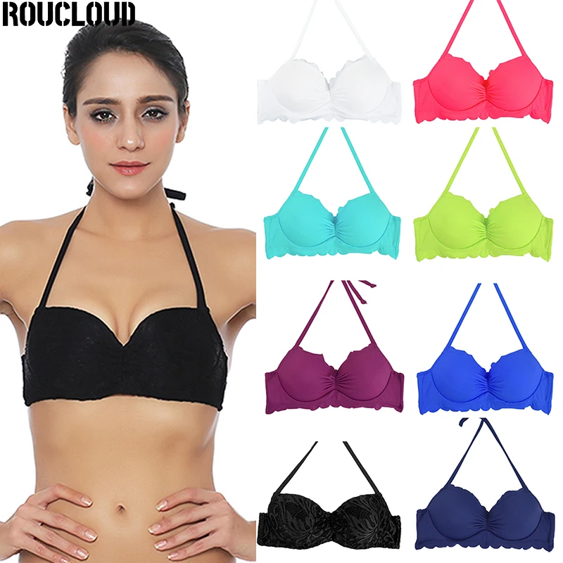 Женское бикини топ с лямкой на шее женский спортивный бюстгальтер для плавания