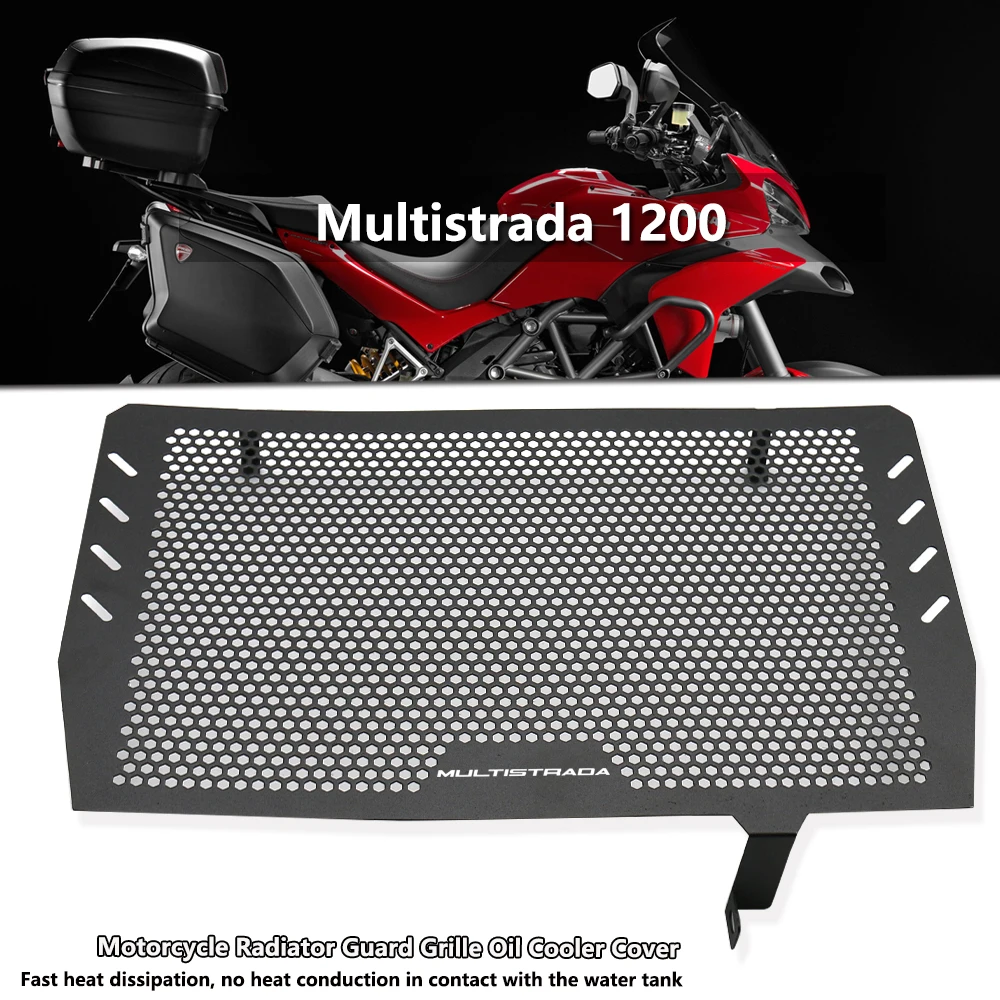 

Fit For Ducati Multistrada 1200 MTS1200 2017-2018 Motorcycle Aluminum Radiator Guard Grille Oil Cooler Cover