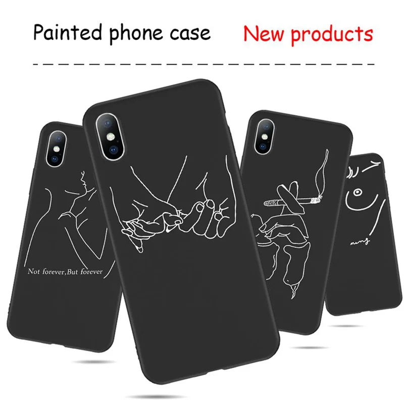 Чехол для телефона с абстрактными линиями Iphone 8plus Модный мягкий чехол