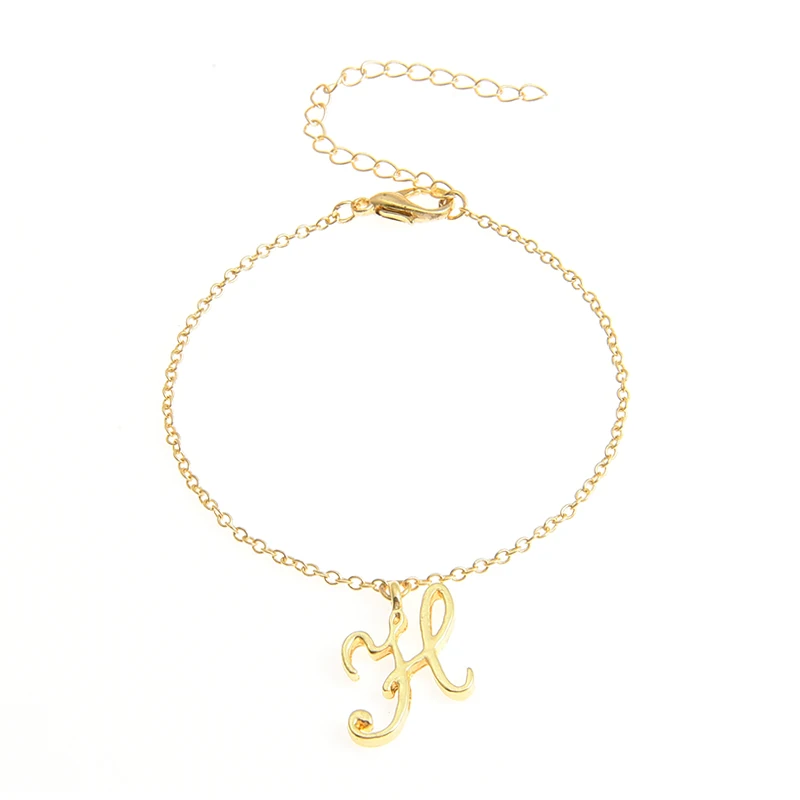 Браслет с буквенным именем и абрикосовым алфавитом все 26 Английских A-Z вихревые