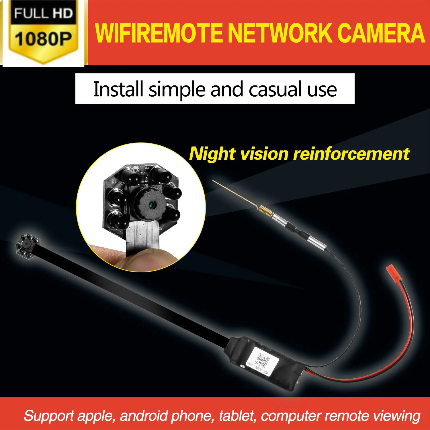 

Night view HD Portable WiFi IP Mini Camera P2P Wireless Micro Camcorder Video Recorder Support Remote View TF card