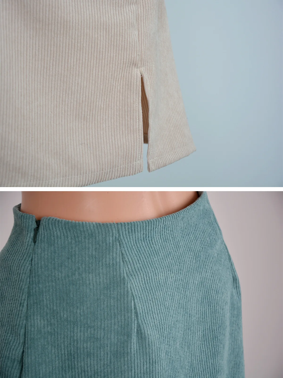 

2020 Autumn Sexy High Waist Corduroy Women Skirt Solid Hem Split A-line Winter Skirts Womens Slim Casual Plus Size Mini Skirt